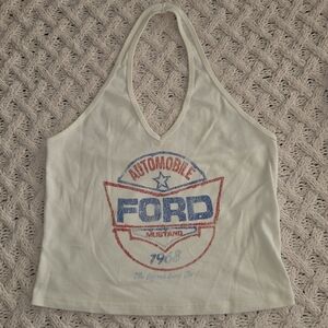 Ford Mustang Official Licensed Halter Top Cropped Women's Large